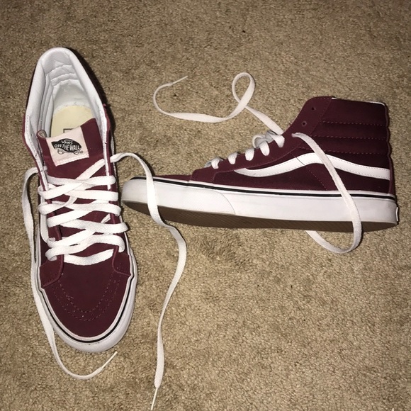 wine colored vans